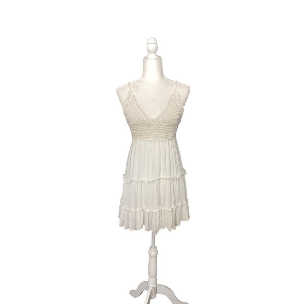 Forever 21 Cream Crochet Boho Dress